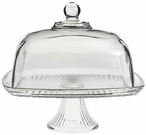 square domed cake stand